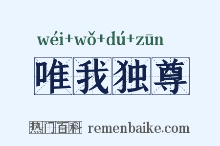 唯我独尊是什么意思的图片